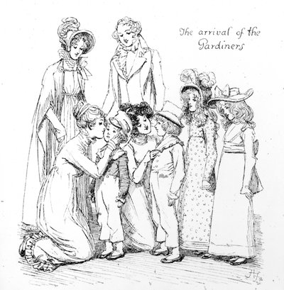 The arrival of the Gardiners, illustration from 